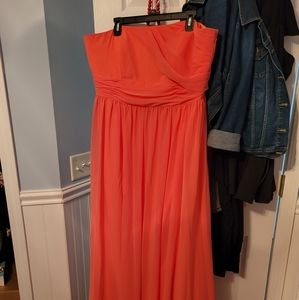 Alfred Angelo Coral Prom Bridesmaid Plus Size Dress